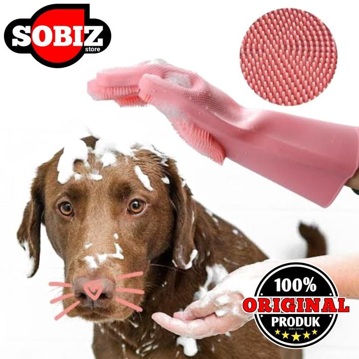 Pet Glove / Pet Glove Sarung Tangan Mandi Hewan Anjing Kucing