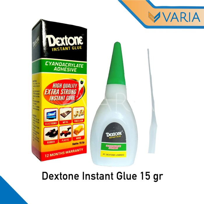 Dextone Instant Glue 15 gr Power Lem Super Cyanoacrylate Adhesive