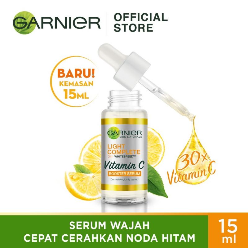 Garnier Serum 30mL Sakura White Hyaluron dan Light Complete Vitamin C 30x Booster Serum Skin Care-Light 15 ml