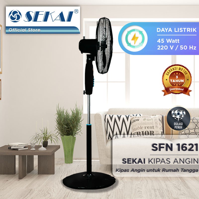 SEKAI SFN 1621 STANDING FAN KIPAS ANGIN BERDIRI 16 INCH