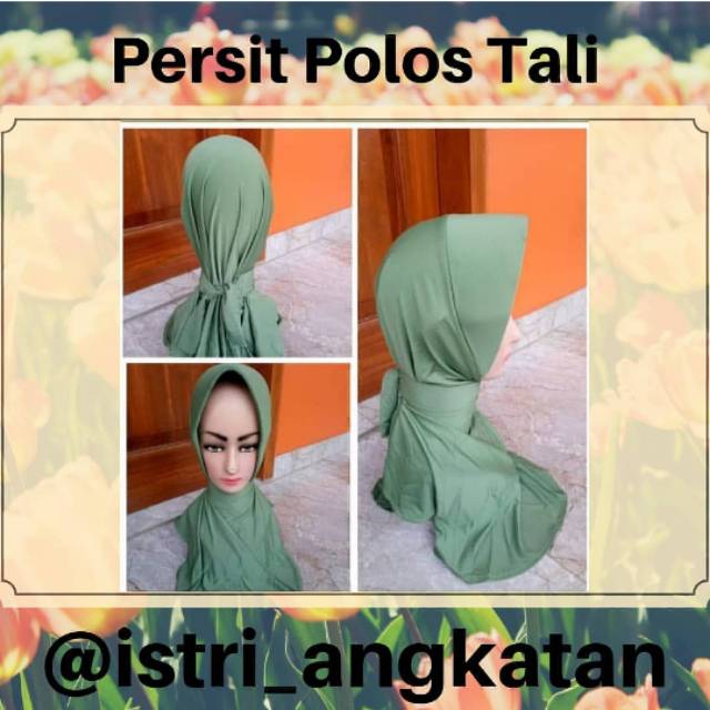 Jilbab Persit Polos Tali