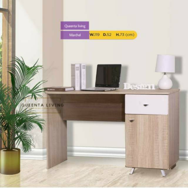 Queenta living - Marchel Meja belajar minimalis modern dan kokoh