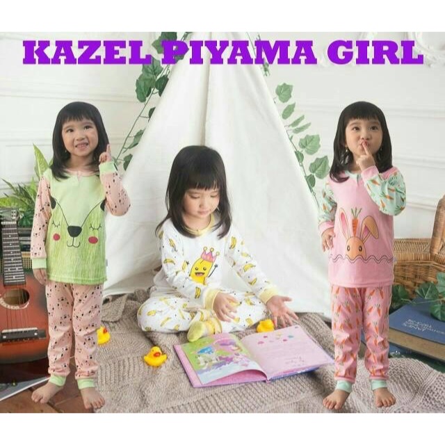 3 Setel KAZEL Piyama Anak | Baju Tidur Bayi / Anak | Setelan Panjang