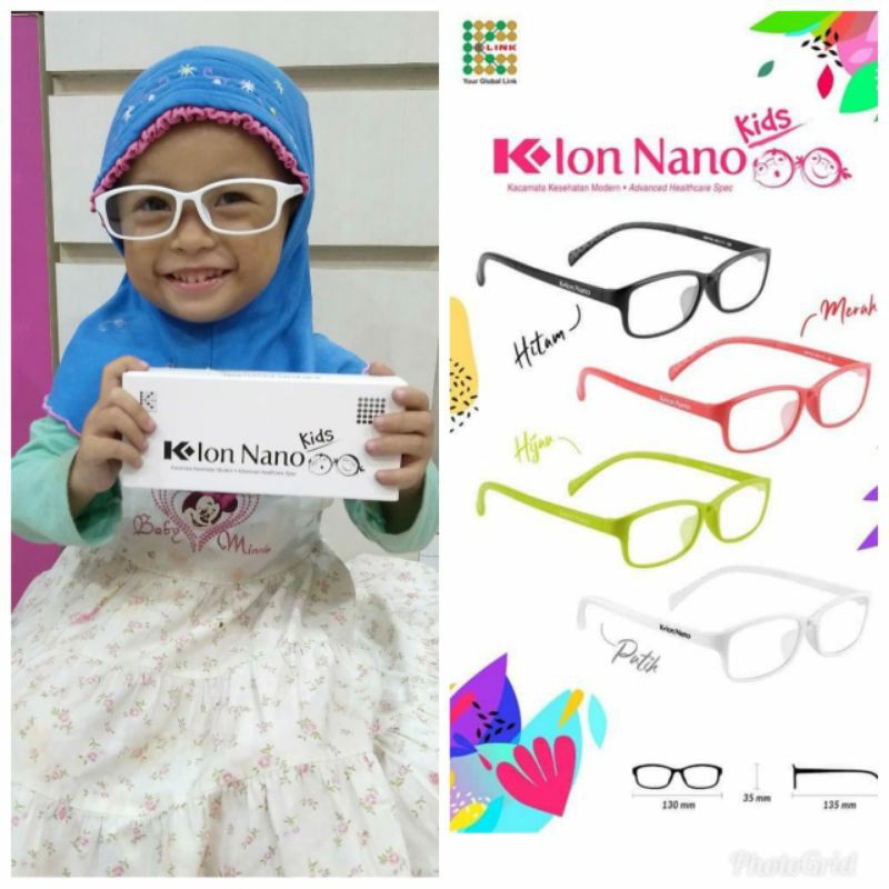KACAMATA ION NANO PUTIH (ANAK-ANAK) ORIGINAL / KACAMATA IONNANO ANAK