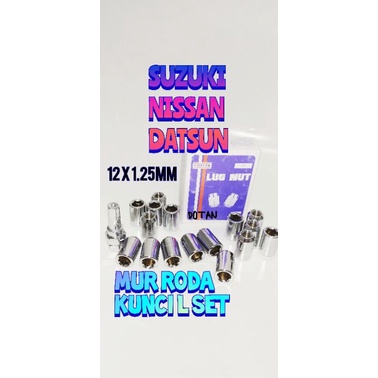 12x1.25mm MUR BAUT RODA VELG BAN MOBIL KUNCI L / LUG NUT FUJITA