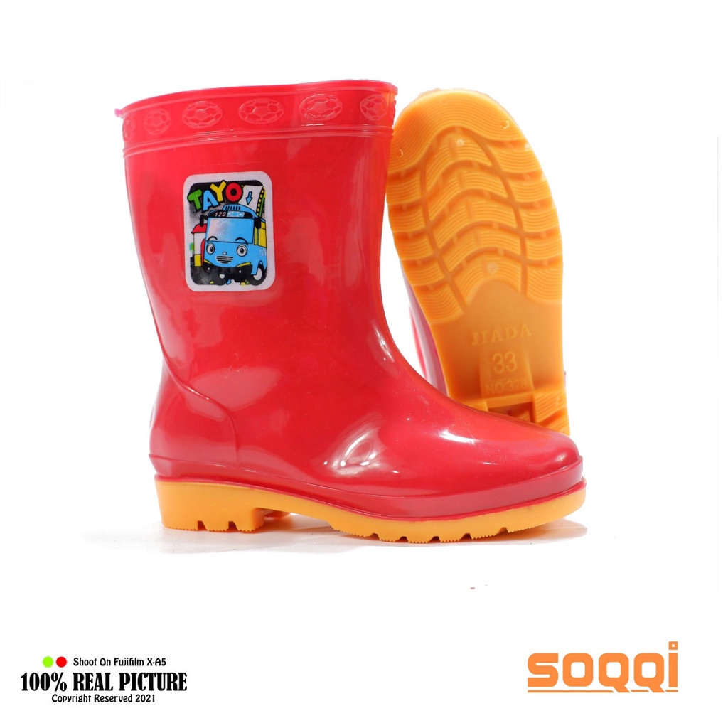 Sepatu boots air anak cewek cowok karet jelly original bots anak-anak laki perempuan balita untuk hujan tahan air lentur gambar kartun import branded umur 7-10 tahun 228 K 328 T promo keren cod murah 31-35