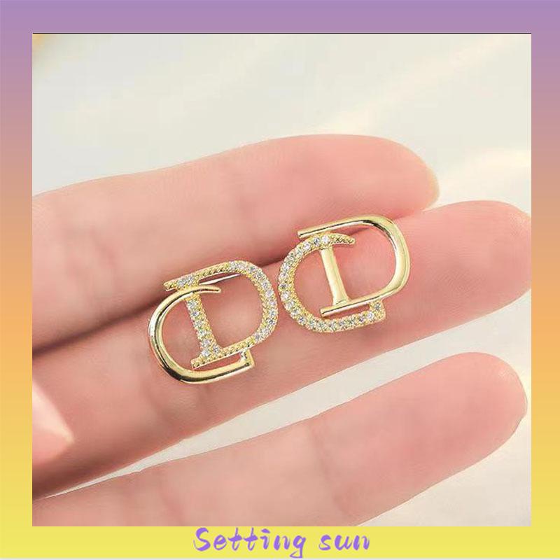 925 Perak Personalised berlian litto anting -anting niche desain anting -anting waktu sederhana TN