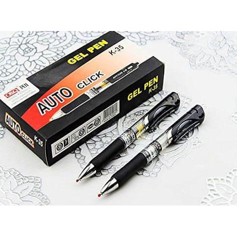 

Pena Ballpoint Bolpen Bolpoin Pulpen Gel Pen Premium 0.7mm K-35 O&Q - Hitam