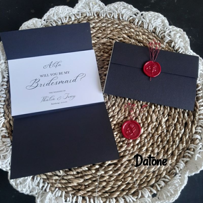 

bridesmaid card | kartu bridesmaid | black wine series