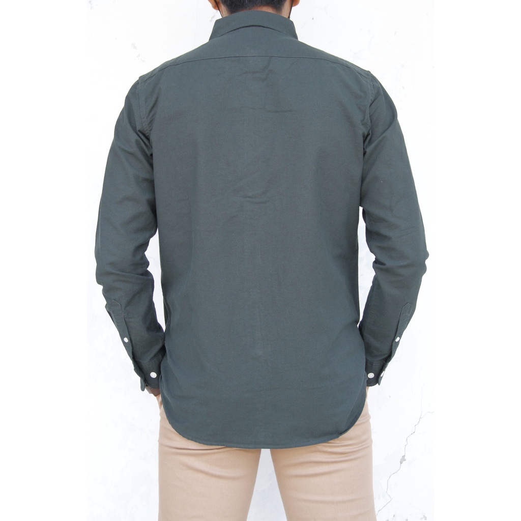 | COD | Kemeja Casual Pria Cole Lengan Panjang Reguler Motif Dark Green 16 | Kemeja Gaya | Kemeja Kasual | Kemaja Kesual Branded Matahari