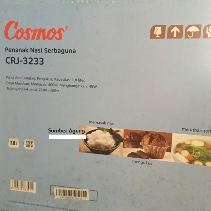 Cosmos CRJ3233 – Magic Com 1.8 Liter Nonstick