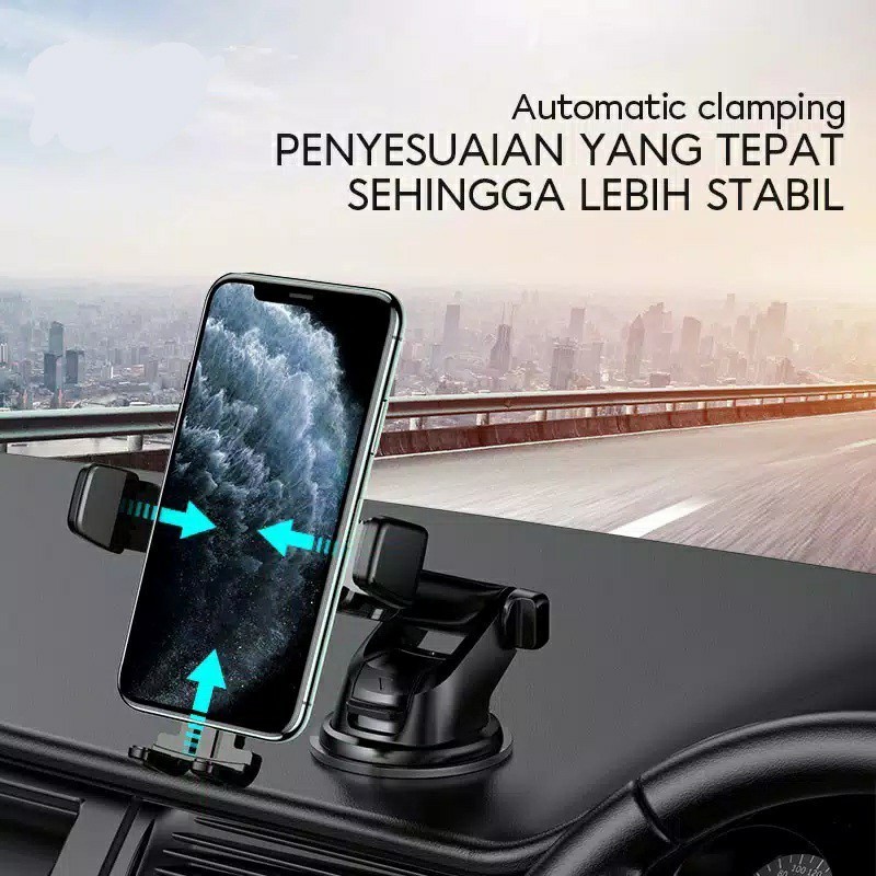 Holder Hp Robot Dashboard Mobil 360° Phone Holder Robot Stang Panjang-perlengkapan rumah