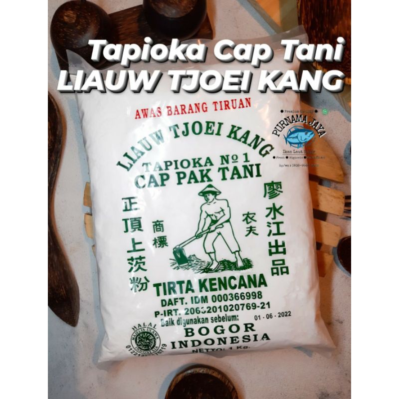 

Tepung Tapioka Cap Tani Liauw Tjoei Kang 100% Halal