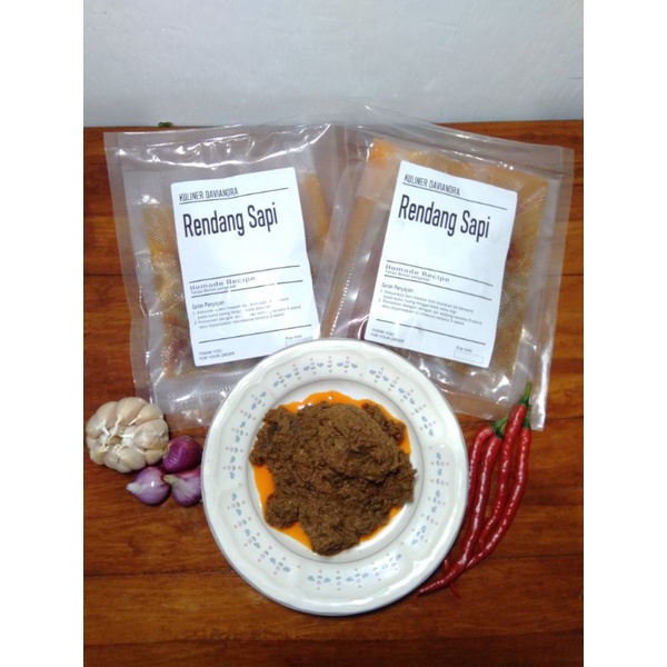 

Rendang Daging Sapi Asli Khas Padang 250 gr Halal - Kemasan Lauk Siap Saji