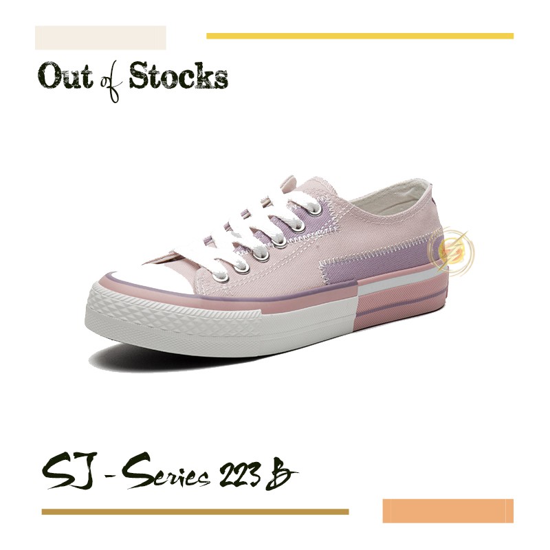 [NOOS] (FREE BOX)  Sepatu Sneakers Wanita Casual Wear Back To School Import Kualitas Super Premium-223 B - Pink