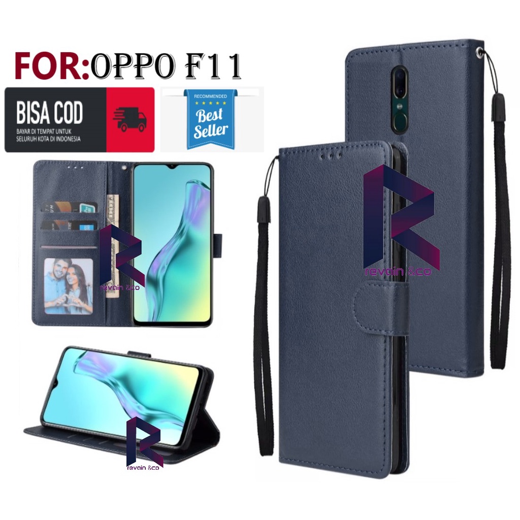 FLIP COVER OPPO F11 CASING FLIP WALLET LEATHER KULIT PREMIUM SARUNG BUKA TUTUP FLIP CASE OPPO F11