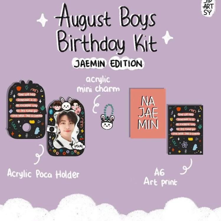 Muraaaahh.. [READY STOCK] AUGUST BOYS BIRTHDAY KIT (MARK & JAEMIN NCT) BY JIPARTSY