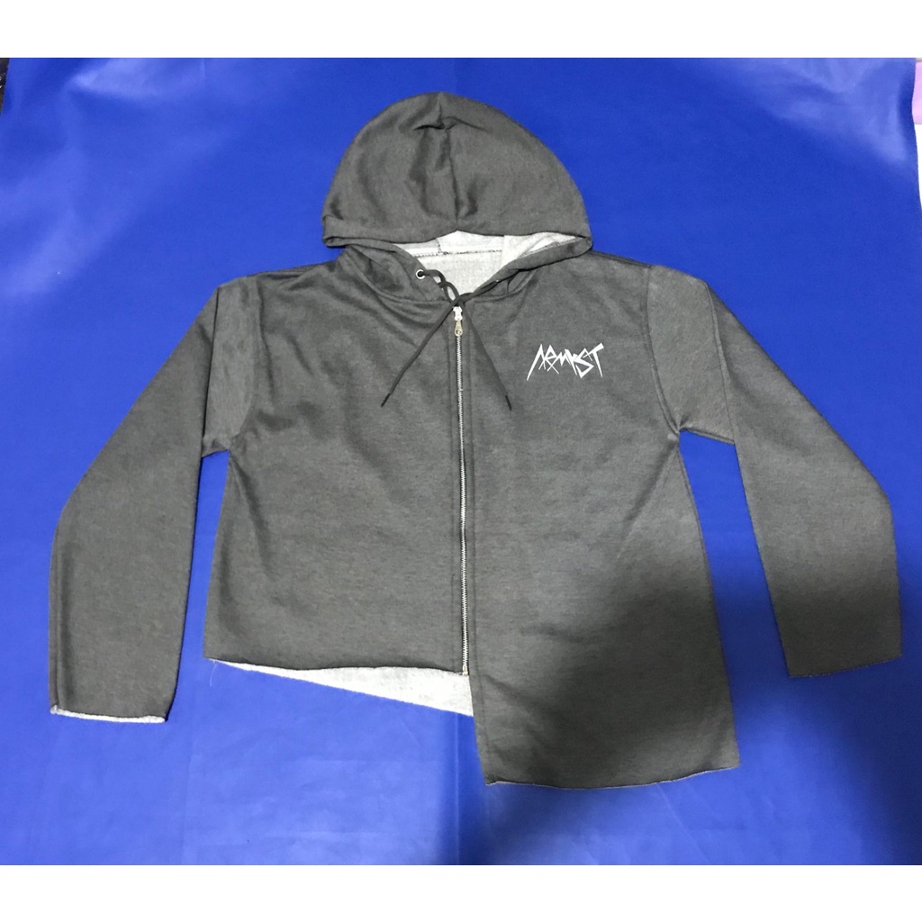 Termurah!!! Zipper Bangtan Jungkook Armyst Crop Bahan Fleece