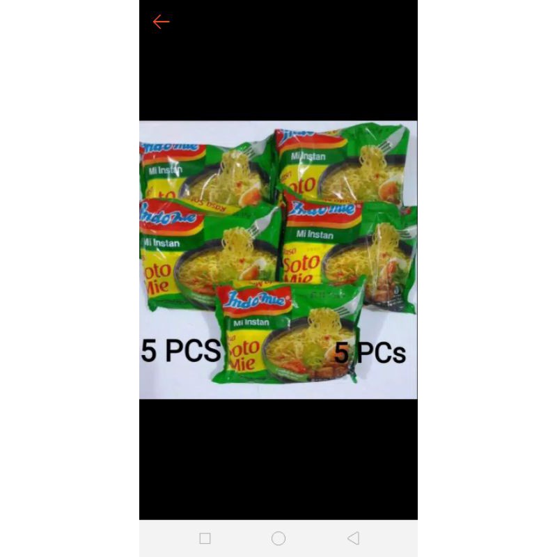 

indomie Soto Dan kari Ayam isi 5 bungkus