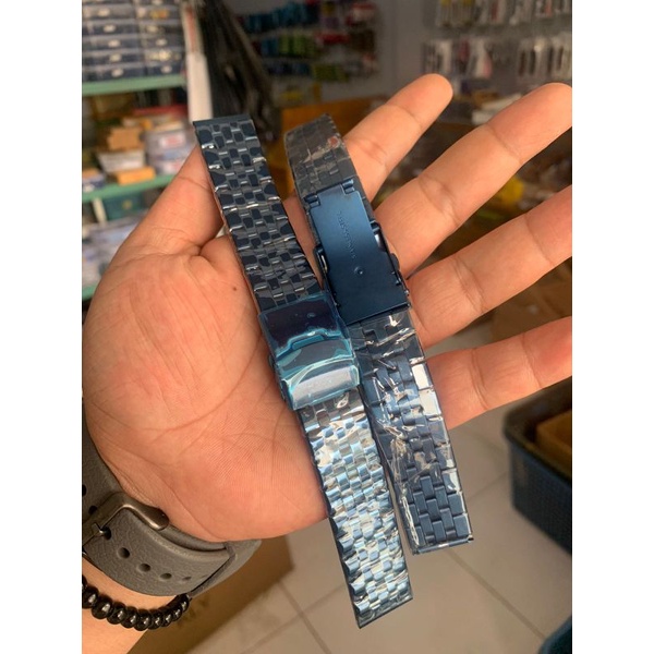 Strap Tali Jam Tangan Rante Stell Biru 20MM