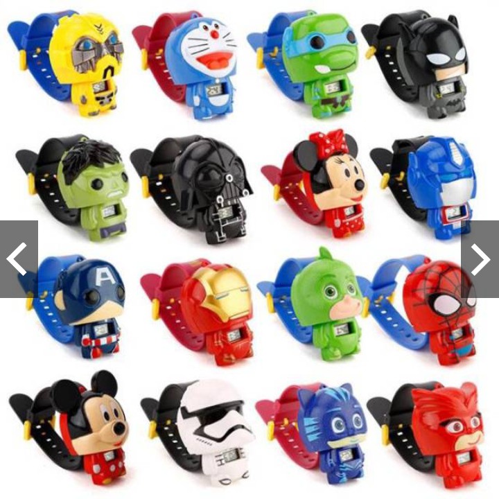 (G_W)Jam Tangan Anak-Anak Character Multifunction Rubber Digital