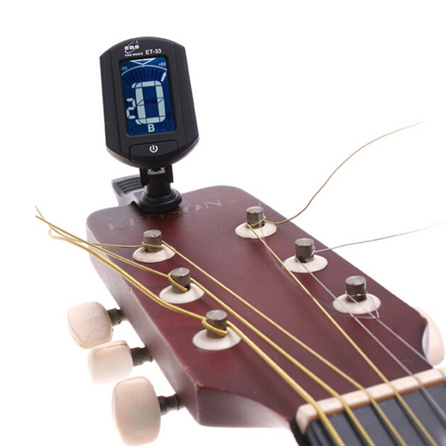 Tuner Digital LCD Chromatic 360 Derajat Untuk Gitar Bass Biola Ukulele String