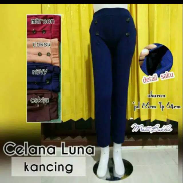 Luna pants variasi kancing