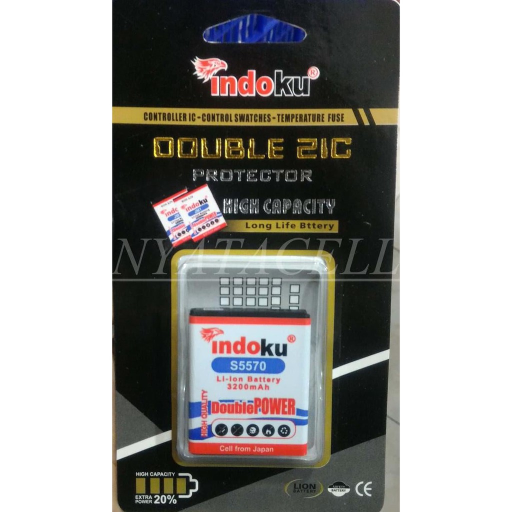 NEW BATERAI INDOKU SAMSUNG GALAXY MINI S5570 3200MAH /BATRE/DOUBLE POWER MILENIA