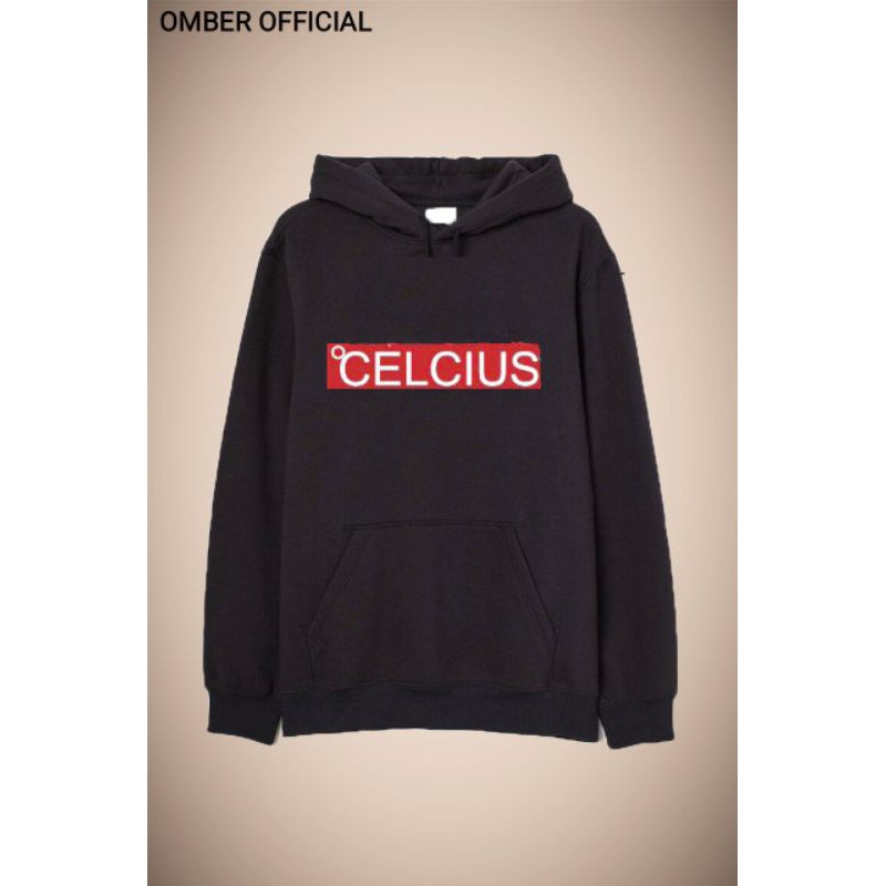 CELCIUS HOODIE PULLOVER SWEATER HITAM D3133C READY STOCK