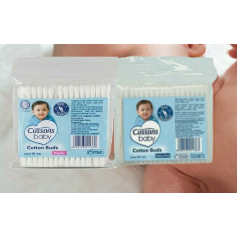 Cotton bud cussons baby 100 sticks extra fine reguler korek telinga kuping pembersih bayi coton buds