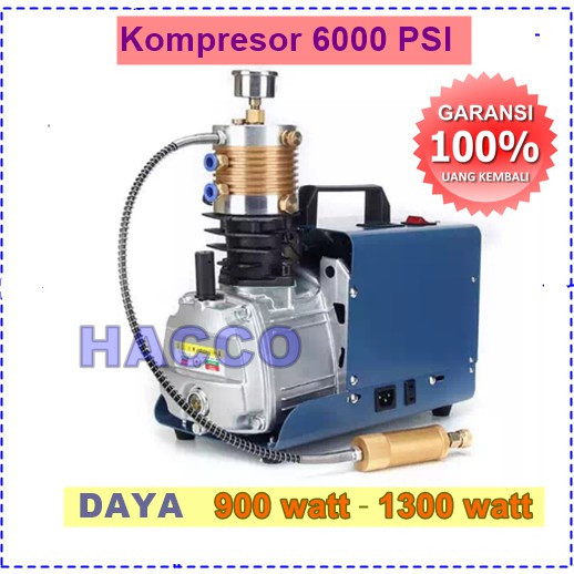 Pompa Elektrik 6000 PSI Set Bergaransi High Pressure Air Compressor