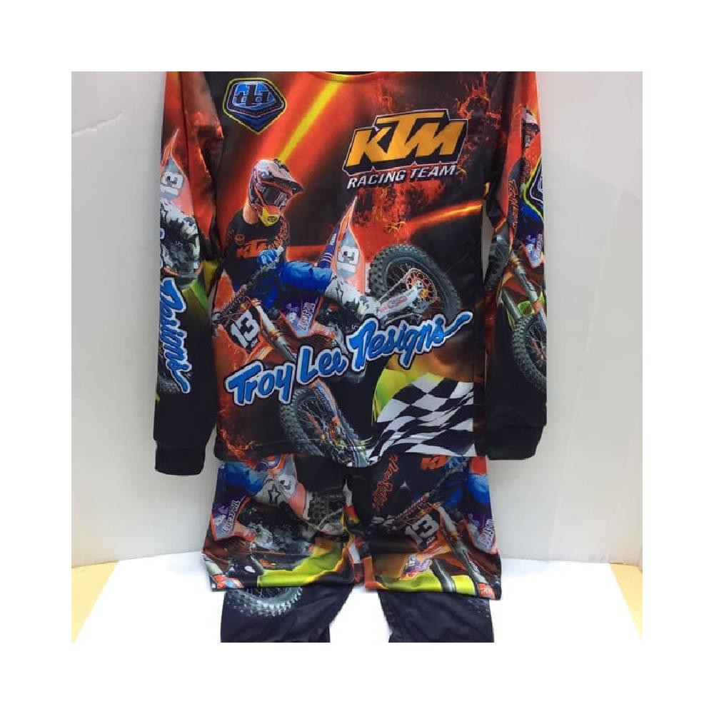 kaos jersey stelan -baju stelan motor cross ktm anak 842