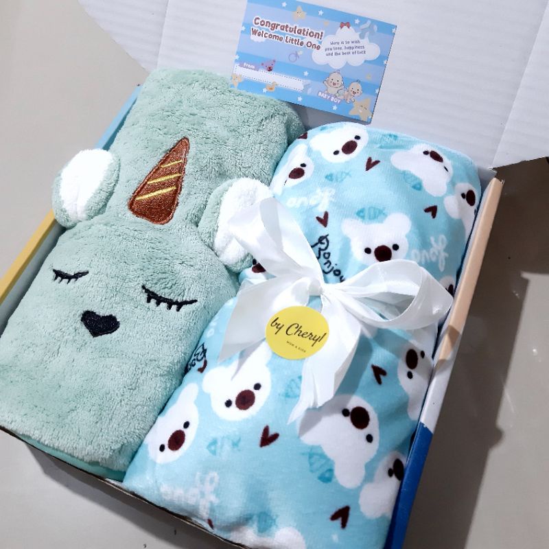 Hampers Baby Gift Set / Handuk bayi dan Selimut Bayi