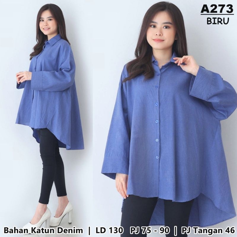 Bisa COD Kemeja Super Jumbo ld 130 cm Polos