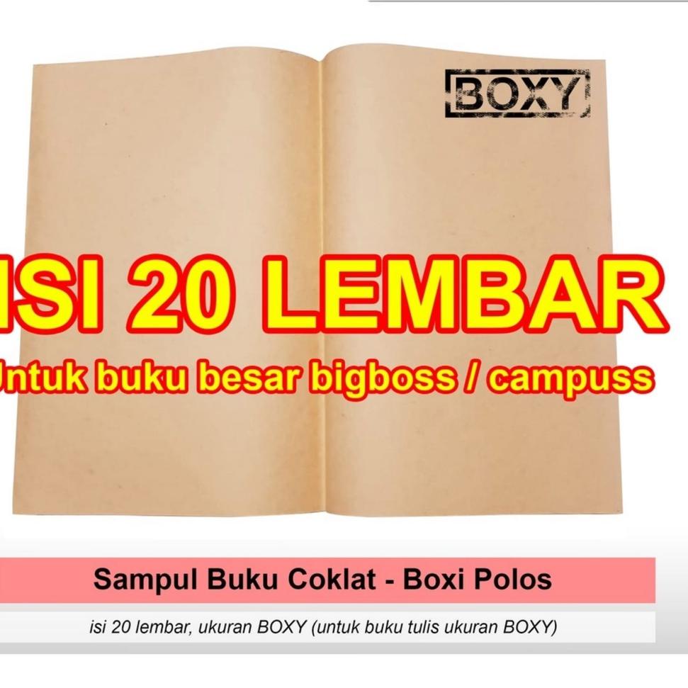 

(B7M4) ☆ Sampul Buku Coklat isi 20 Lembar Polos Ukuran Boxy - Kwarto Murah //Produk@bagus