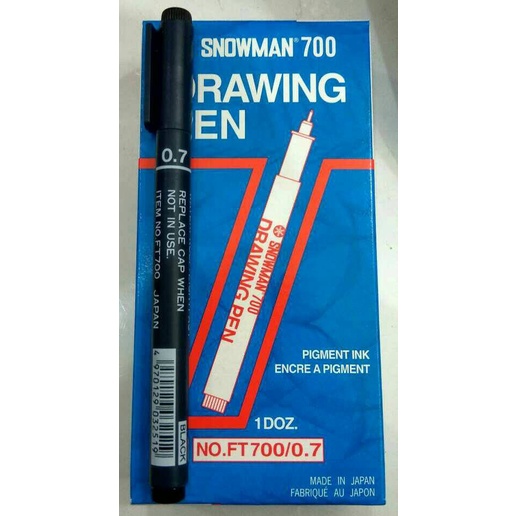 

Pendrawing- Drawing Pen / Pigment Ink Snowman 700 Black 0.7 -Drawing-Pen.