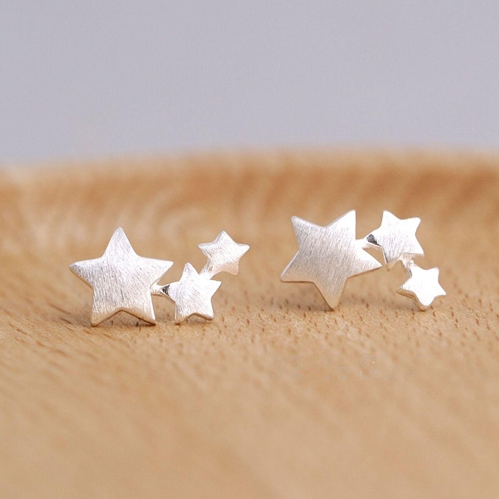 Lily Star Anting Fashion Gadis Wanita Hypoallergenic Warna Pernikahan