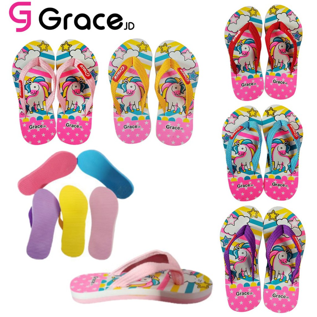 Grace'noir RAINBOW TP 26-30/sandal japit anak perempuan