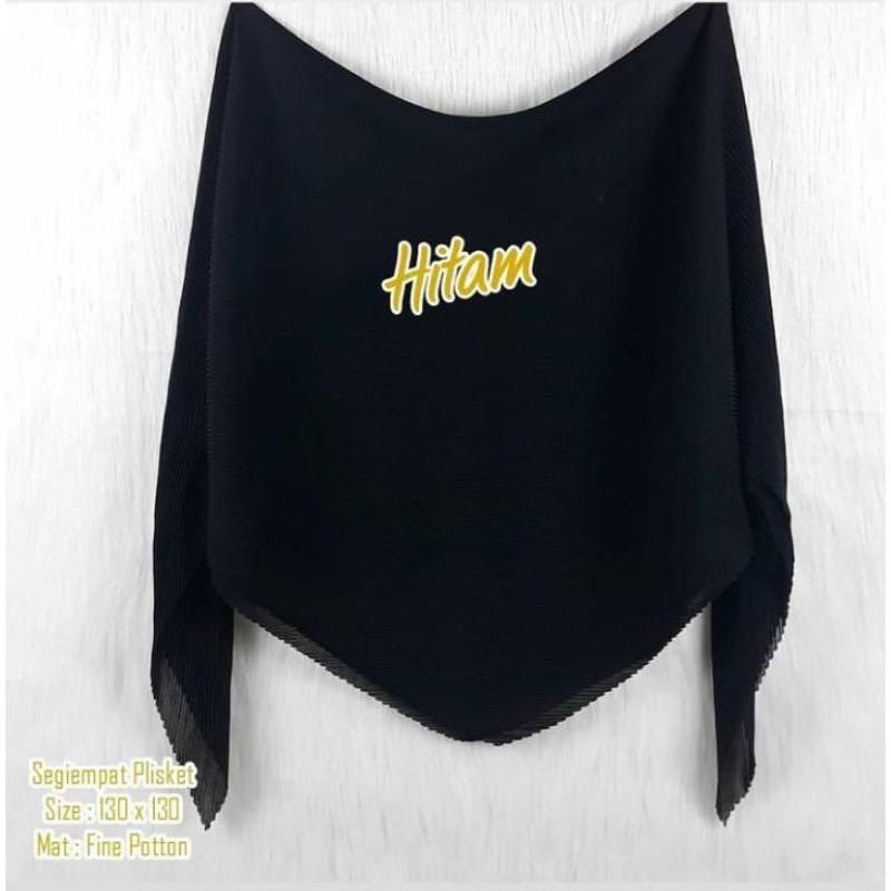 HIJAB SEGI EMPAT PLISKET JUMBO UK.130X130