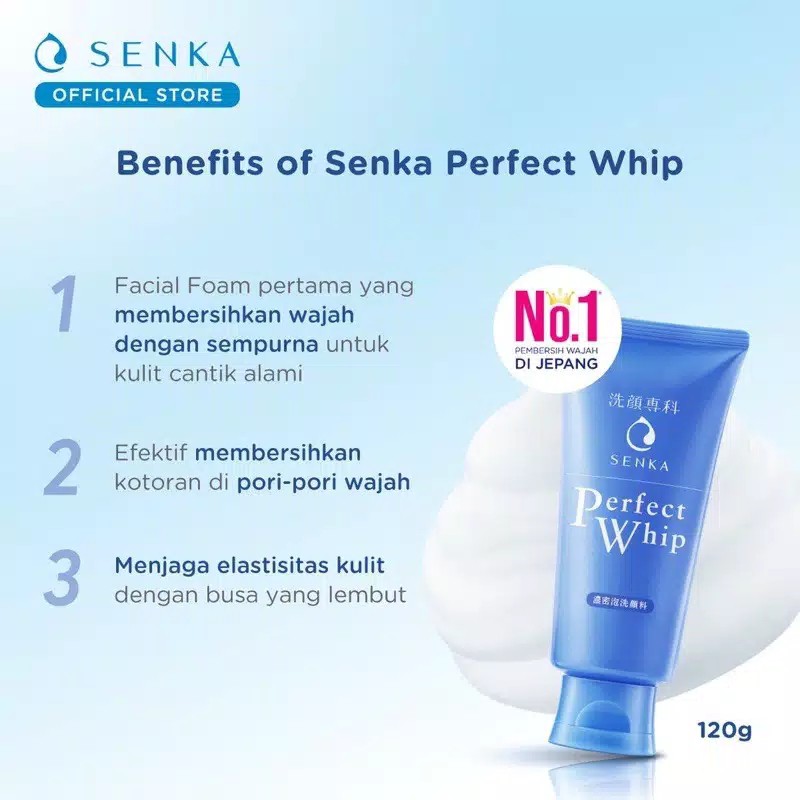 (cyber) cod terbaru SENKA - ORIGINAL Perfect Whip Facial Foam From Japan 120g