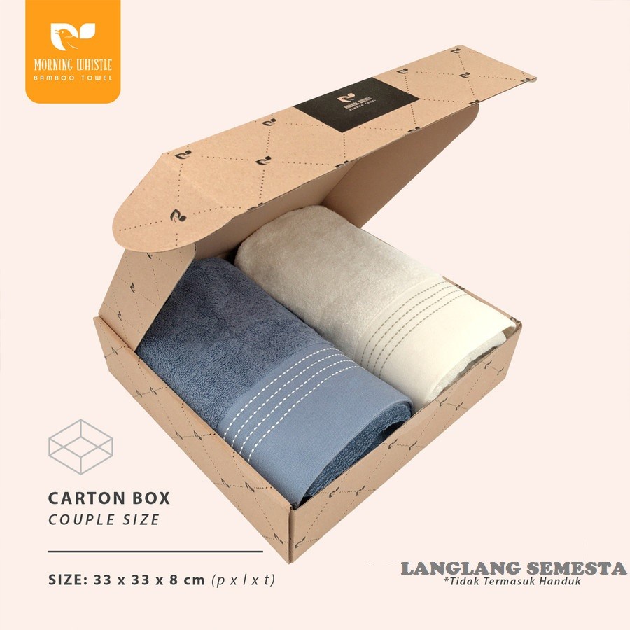 

MORNING WHISTLE CARTON BOX PACKAGING COUPLE DUO 33 x 33 x 8