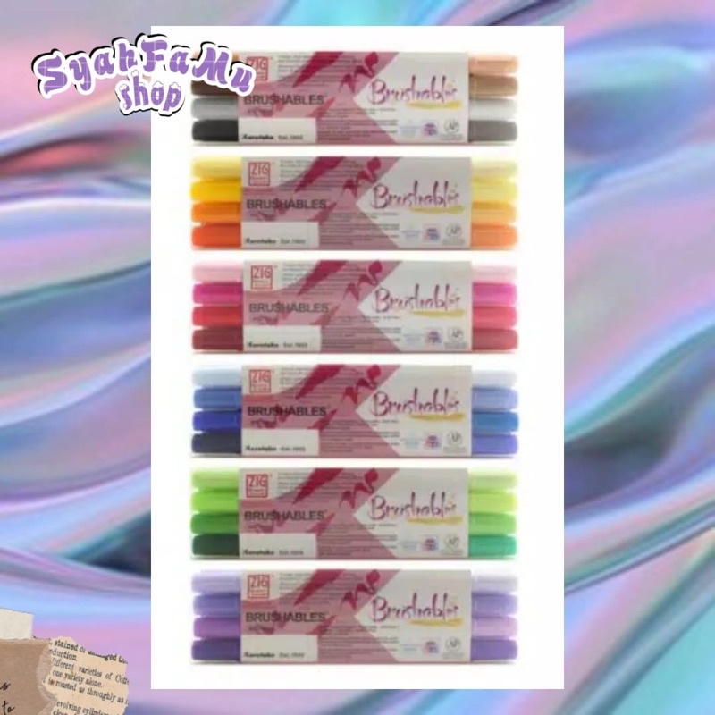 

Brush Pen Zig Kuretake Brushables Set of 4