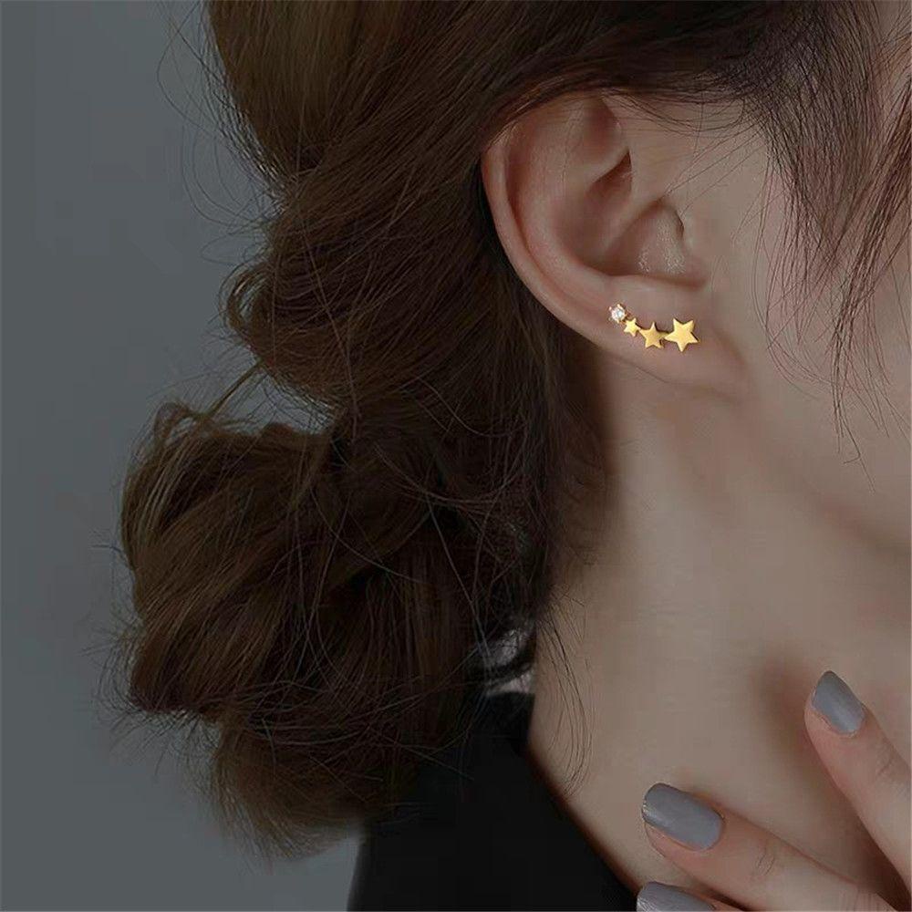 Preva Bintang Anting Hoop Anting Pesta Perhiasan Aksesoris Indah925 Perak