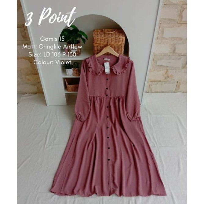 Gamis Crinkle 3point kode 15
