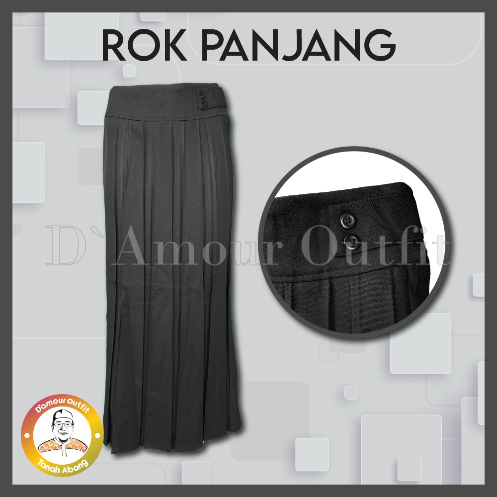 Rok Span Plisket Panjang &amp; Pendek Wanita Formal Pakaian Kantoran Long Skirt Perempuan Kantor Polos Androk Bawahan Setelan Jas Blazer Blezer Kerja Cewek Dewasa Anak High Waist Korean Style Jumbo Big Size Premium Rempel Line A Cewe Set Stelan Lilit Mini 7/8