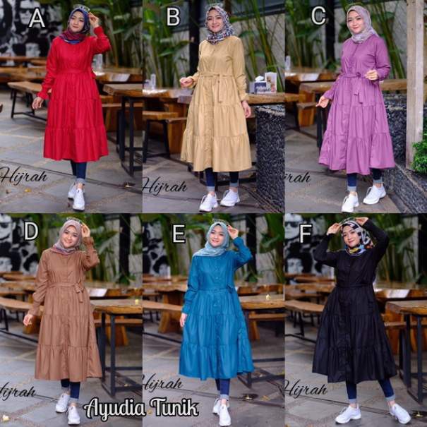 Gamis AYUDIA TUNIK Original by HIJRAH COLLECTION