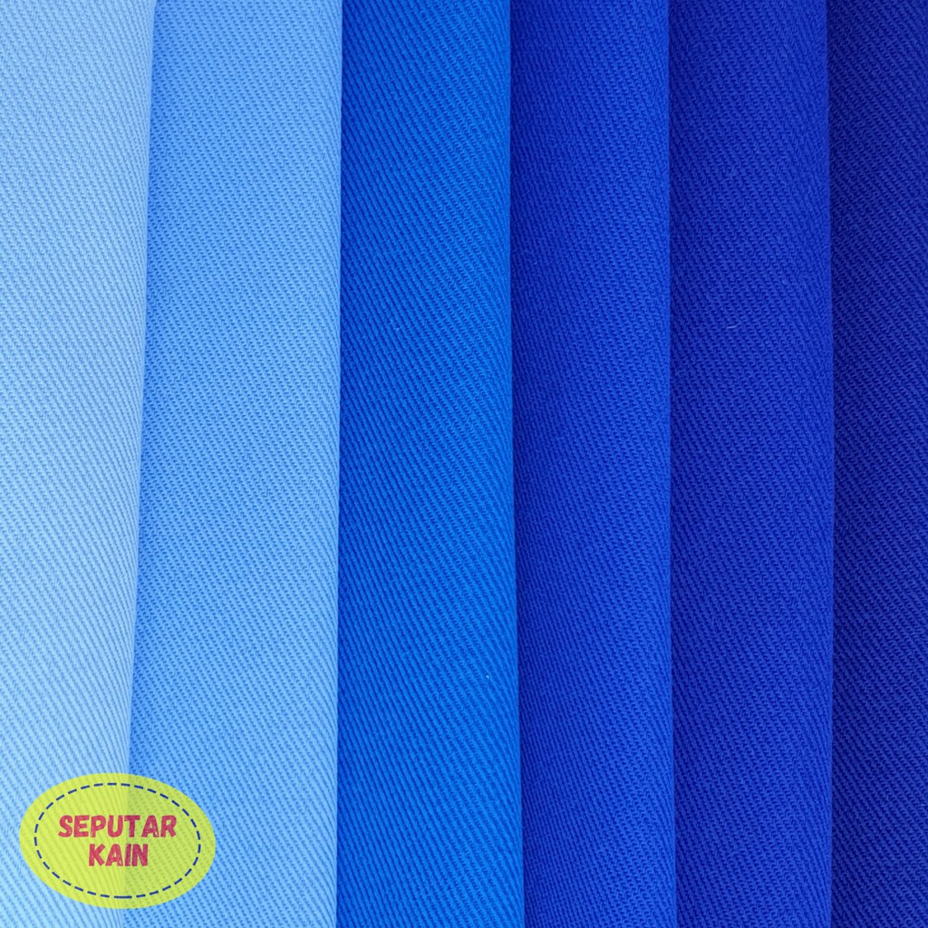 Kain Twill Poly/PE (Biru)