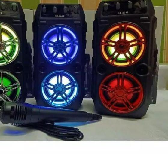 ☼ Speaker bluetooth SQ-2008 / SQ-2009 Free Mic speaker SQ2008 / SQ2009 type besar bass super 2008 / 