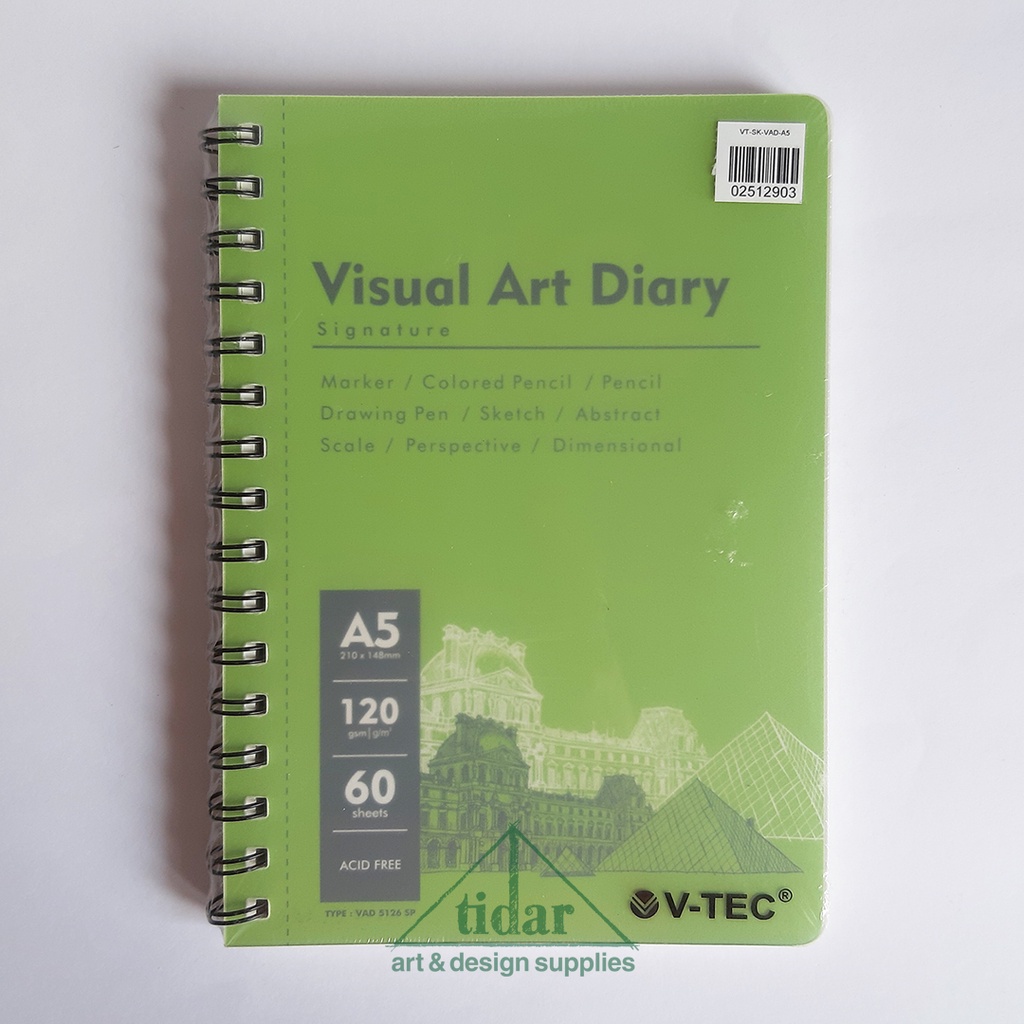 

V-Tec Visual Art Diary Sketchbook Spiral A5 120 gsm - Buku Gambar
