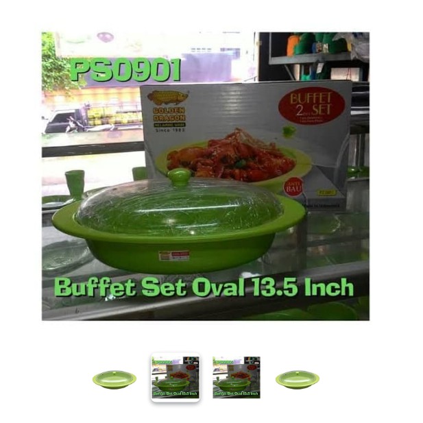 Melamine Buffet Set Oval PS0902 tempat saji melamine dengan tutup